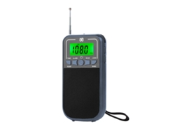 Mini radio portátil de bolsillo FM/AM/SW con receptor de radio DSP, altavoz integrado, pantalla LCD retroiluminada, despertador y función de apagado programado.