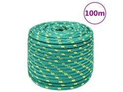 Cuerda De Barco Polipropileno Verde 12 Mm 100 M