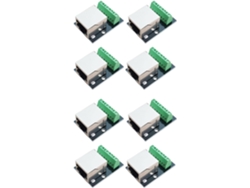 Placa De Distribución De Conectores Ethernet Rj45 De 8 Piezas, 2,54 Mm, Terminal De Adaptador De Red