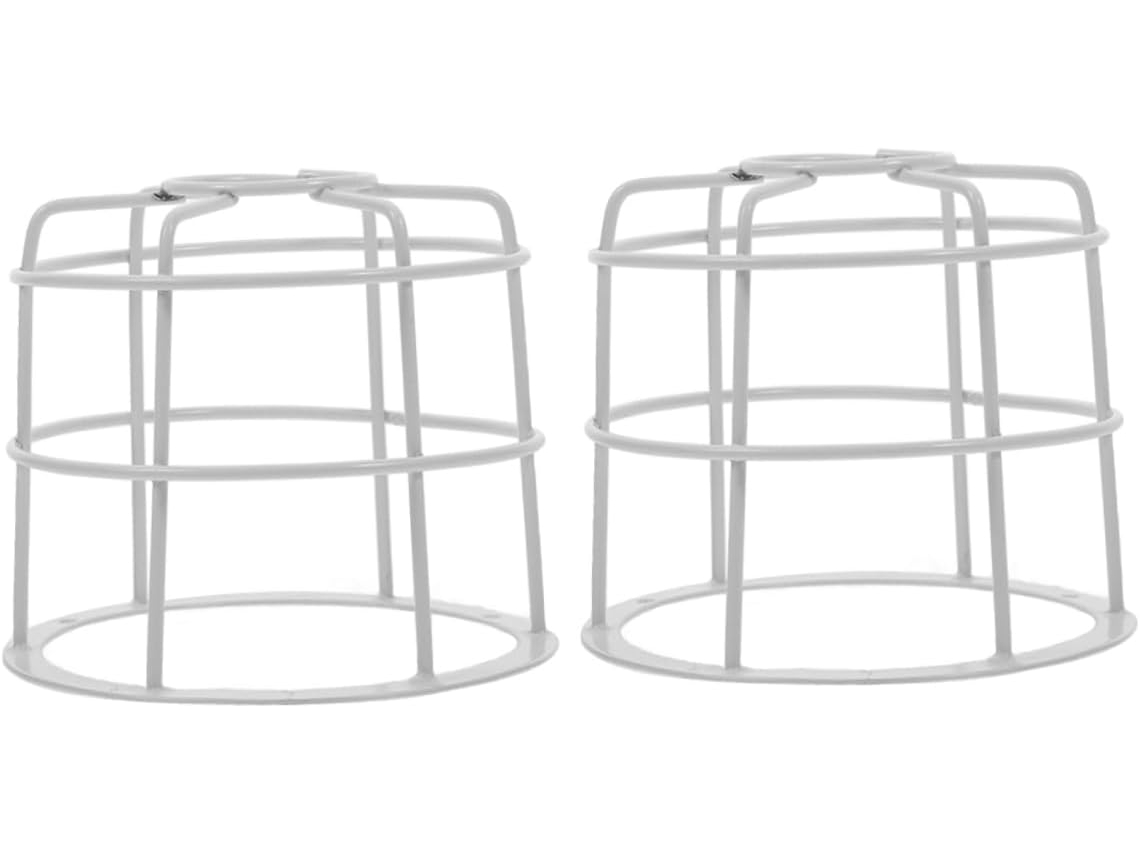 Jaula Industrial De Hierro Para Lámparas, 2 Piezas, Protección Antichoque Para Luces