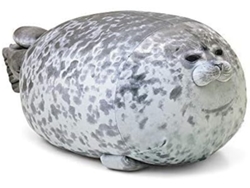 Peluche de Foca Realista Olhos Abertos 30 Cm 0.2 kg Embalagem a Vácuo