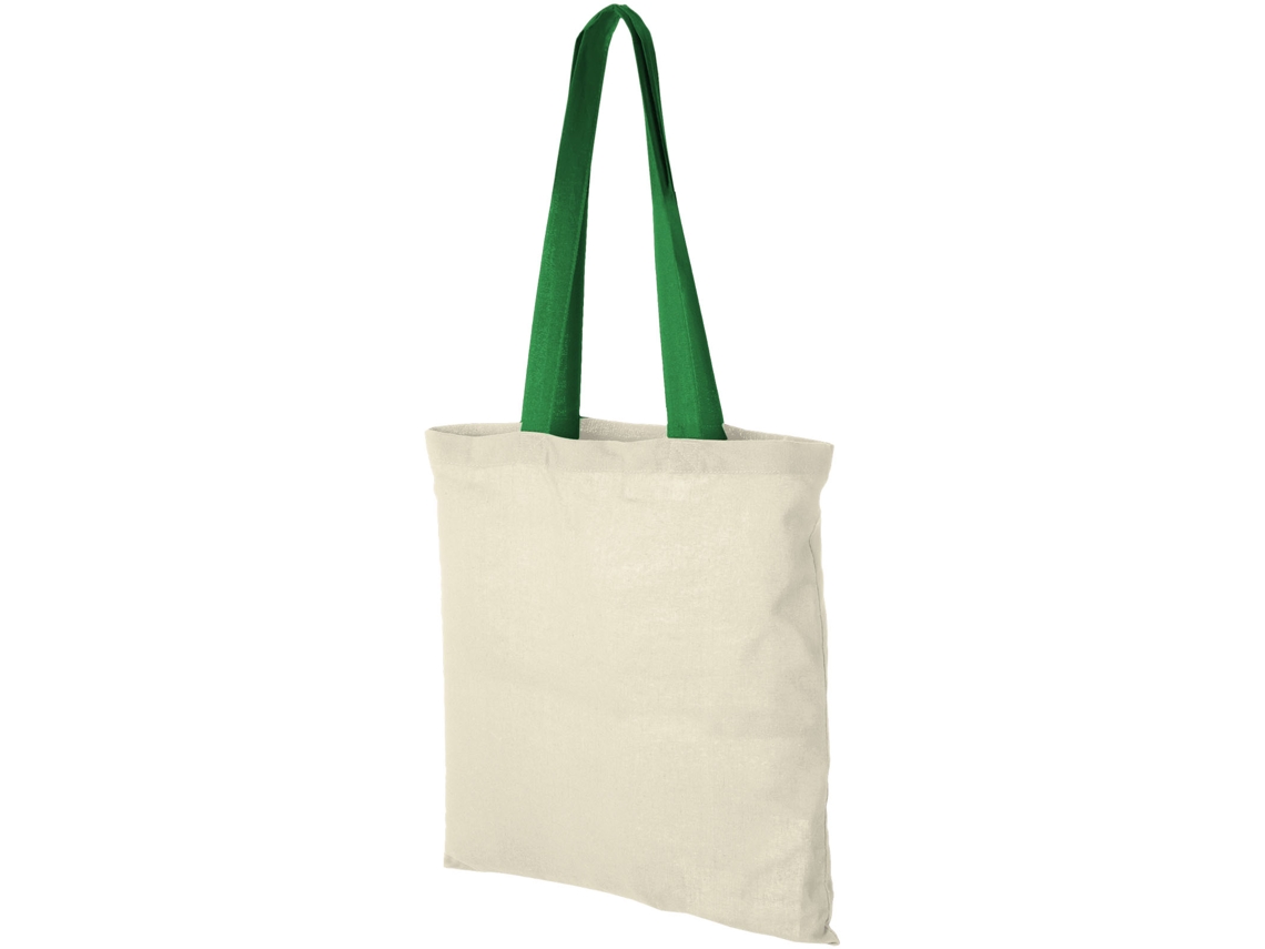 Bolsa Tote De Algodón 100 G/m² Con Asas Largas Contrastadas "nevada"