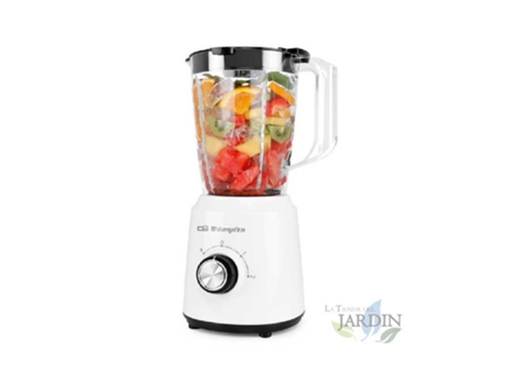 Batidora de Vaso ORBEGOZO 1,5 Litros Cuchilla 4 de Acero Inox. 2 Velocidades + Turbo 500W