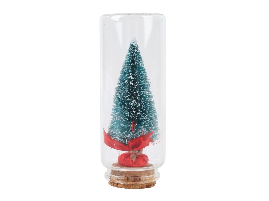 Pequeño Árbol De Navidad Artificial Decorativo Para Mesa Con Cinta Roja, Azul Y Verde.