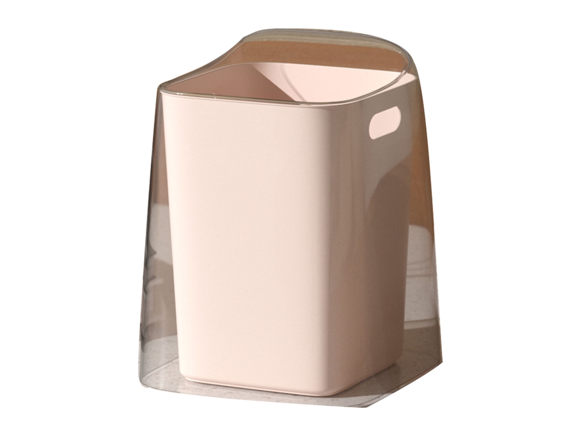 Papelera De Mesa Sin Tapa, Calibre Grande Y Pequeño, Bonita, Para Dormitorio/sala De Estar, Rosa