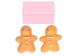 Caja Y Set De Galletas En Miniatura A Escala 1:12 De Aspecto Realista Para Casa De Muñecas Rosa.