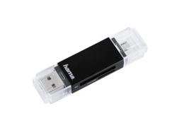 Hama Usb 2.0 Otg Basic Lector de Tarjetas SD/MicroSD - Blanco - Compatible con Android OS 4.0+ HAMA