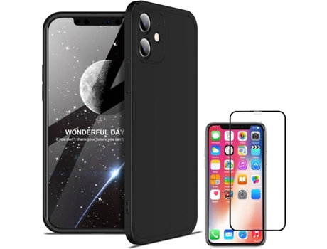 Kit Funda y Protector para iPhone 12 Mini PHONESHIELD BD-GK&9D-BK-IP-12MI Negro