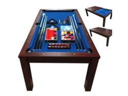 Mesa de Billar Convertible Azul de 7 Pies – Atlantis