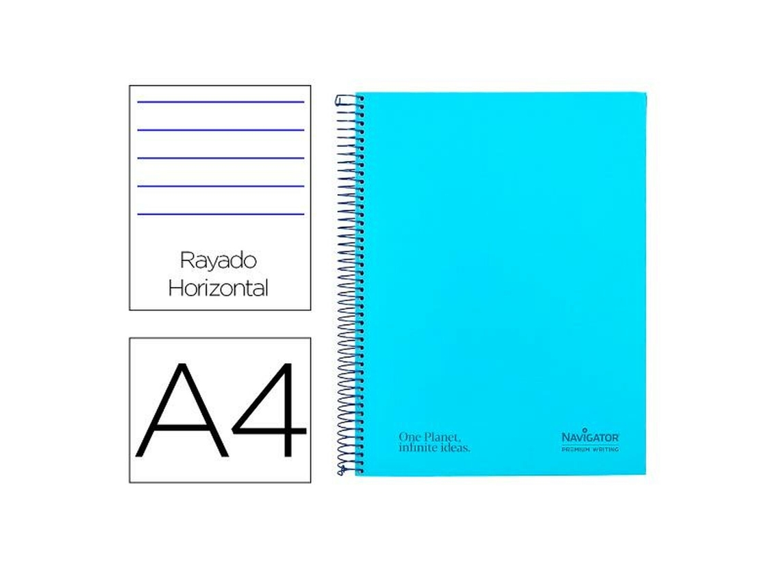 Cuaderno NAVIGATOR NA40 Azul A4 80 Hojas