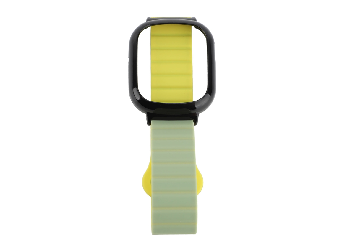 Pulsera Magnética Para Reloj 4, Correa De Silicona Con Cierre Magnético, Azul Y Amarillo.