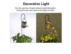 2026-luz Solar Led De Arte Hervidor Con Cascada De Luz De Cadena Decorativa Exterior Para Jardín Patio Árboles