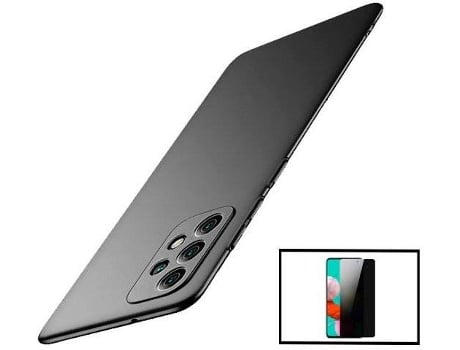 Kit Carcasa + Protector de Pantalla 5D Anti-Spy Samsung Galaxy A52 PHONECARE Negro