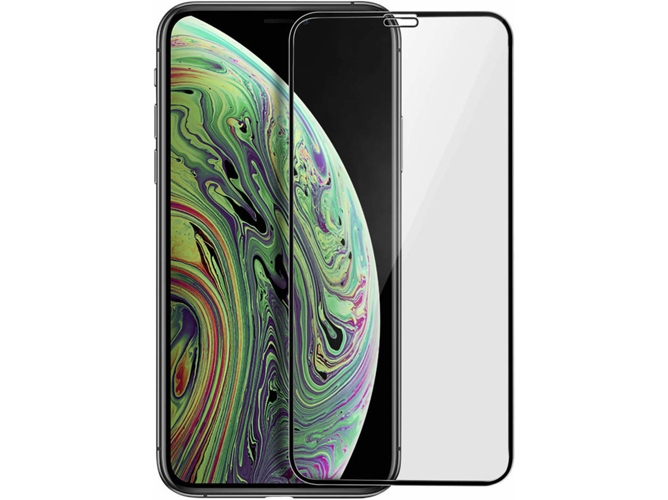 Protector de Cristal Templado iPhone X, XS AVIZAR 9H Negro