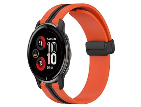 Correa Smartwatch Para Garmin Venu 2 Plus 20Mm Naranja-Negro VENISYMLIS