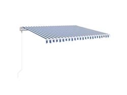 Maison Exclusive - Toldo Automático Retráctil Azul Y Blanco 400x350 Cm