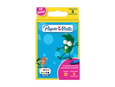 Lápices de Cera PAPERMATE Rondas (8 Colores)