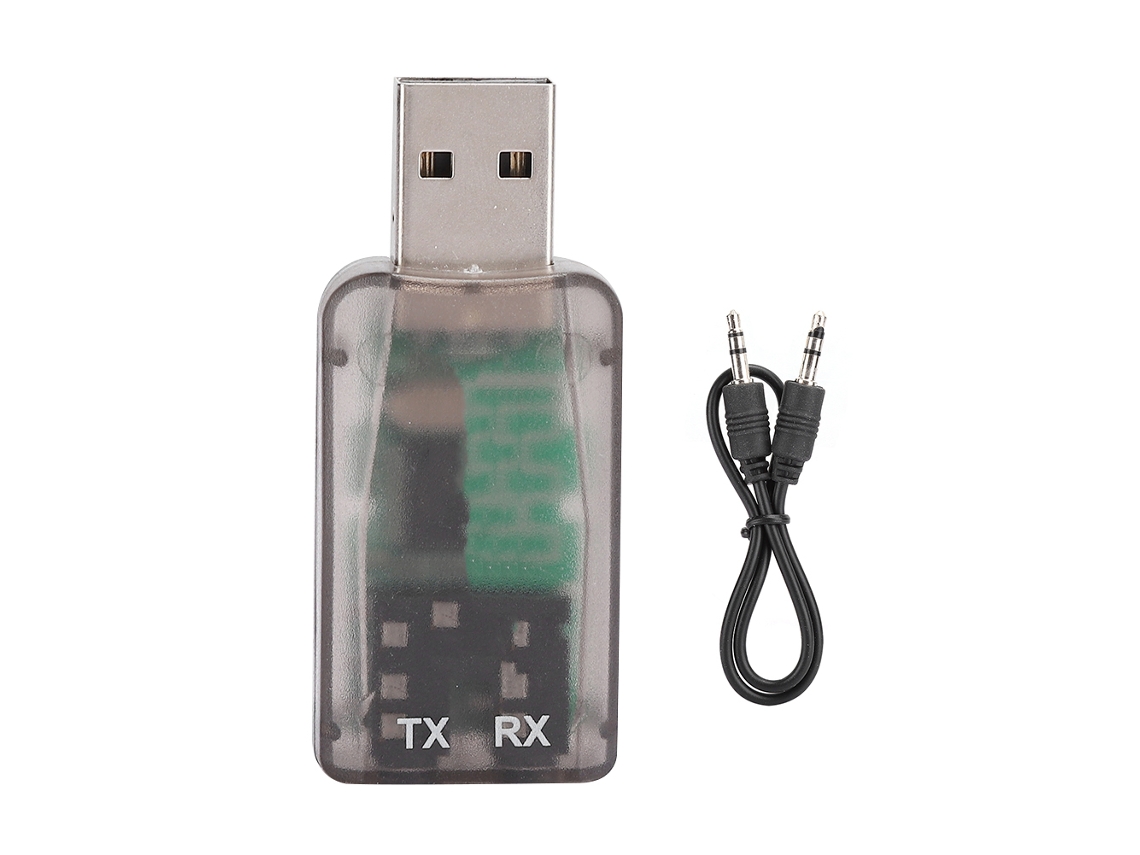 Adaptador De Audio Inalámbrico Bluetooth 5.0 2 En 1: Transmisor Y Receptor Para Altavoces De Coche Con Entrada Aux.