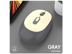 Ratón inalámbrico Bluetooth MDUG recargable 2,4 g, ajustable y silencioso (gris)