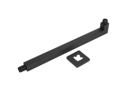 Brazo de extensión de ducha de acero inoxidable con roseta G1/2 negro