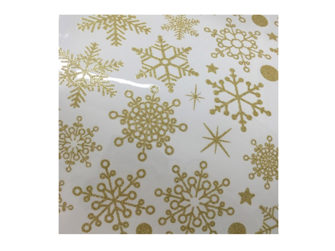 2026-sticker Decorativo Autoadhesivo Y Removable De Copos De Nieve Para Hogar Y Oficina (dorado)