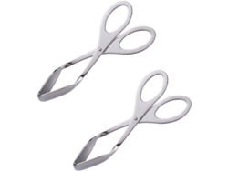 2026-31670-pinzas De Pan, Pinzas De Acero Inoxidable Para Cocina Y Barbacoa (2 Piezas, Plata)