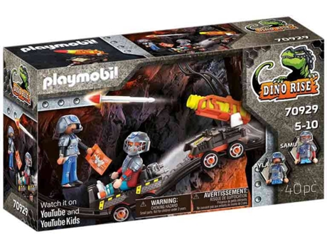 PLAYMOBIL PLAYMOBIL dino Rise Dino Mine Carro de Cohetes (Edad Mínima: 5)