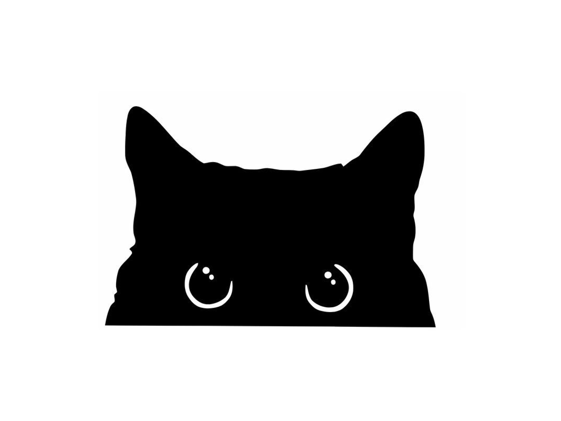 2026-calcomanía De Gato Mirando Chistosa Para Coche Parachoques Ventana Adhesivo Amante De Mascotas