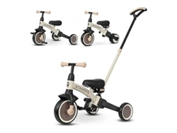 QPLAY Triciclo Evolutivo Trike Stager 2 en 1 con Barra de Empuje para Niños de 1 a 4 Años