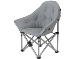Silla de camping plegable con bolsillos laterales y bolsa de almacenamiento incluida. Soporta hasta 120 kg. Robusta, duradera, ligera y fácil de transportar.