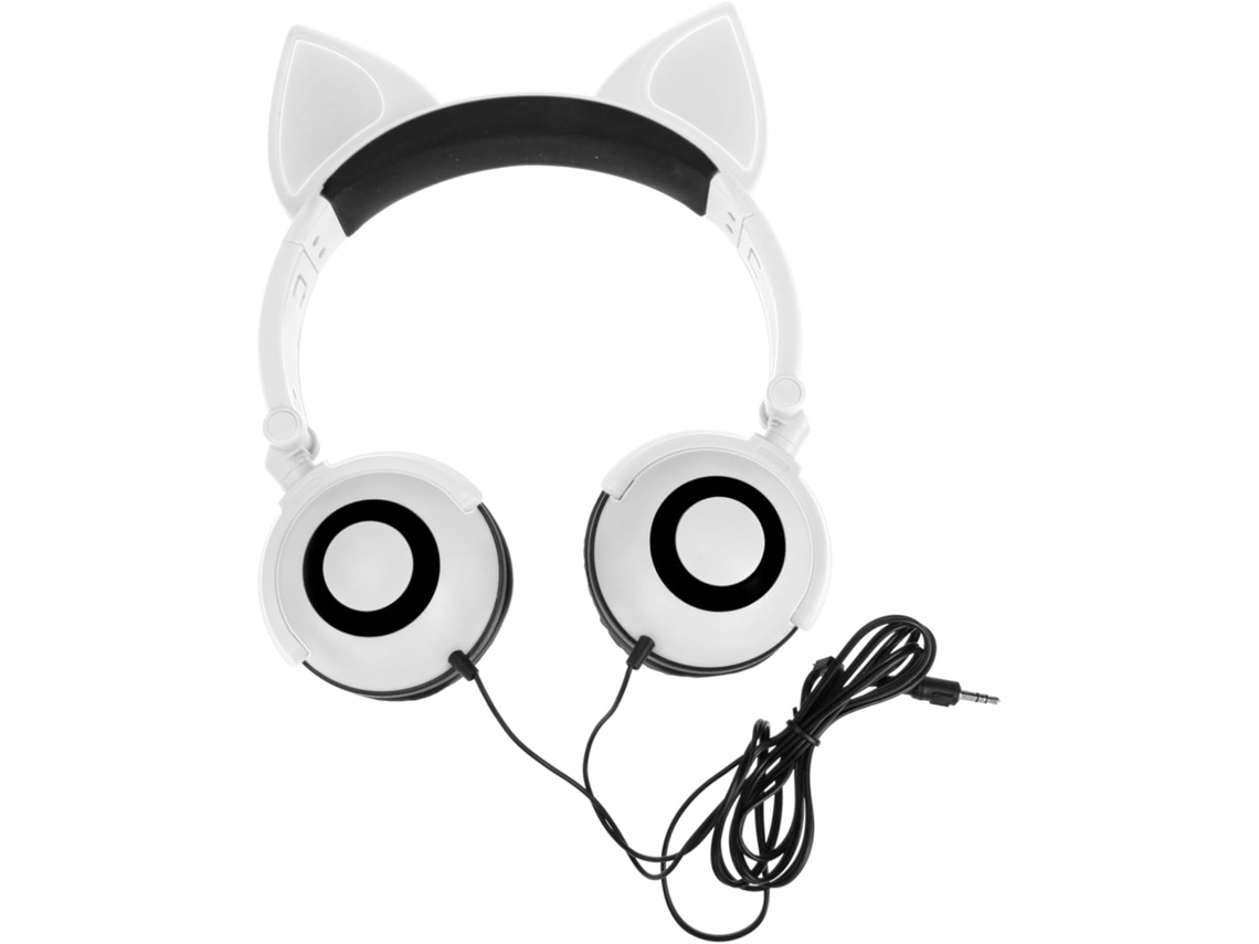 Auriculares Con Orejas De Gato Que Se Iluminan Para Niños Y Niñas - Auriculares De Audio Cómodos
