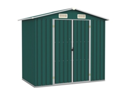 Cobertizo De Jardín Acero Galvanizado Verde 205x129x183 Cm
