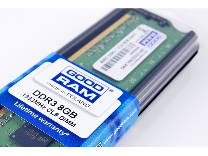 Memoria RAM DDR3 GOODRAM GR1333D364L9/8G (8 GB - 1333 MHz - CL 5 - Verde)