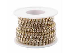 Cadena de cristal para manualidades, plana, SS16, 5 yardas