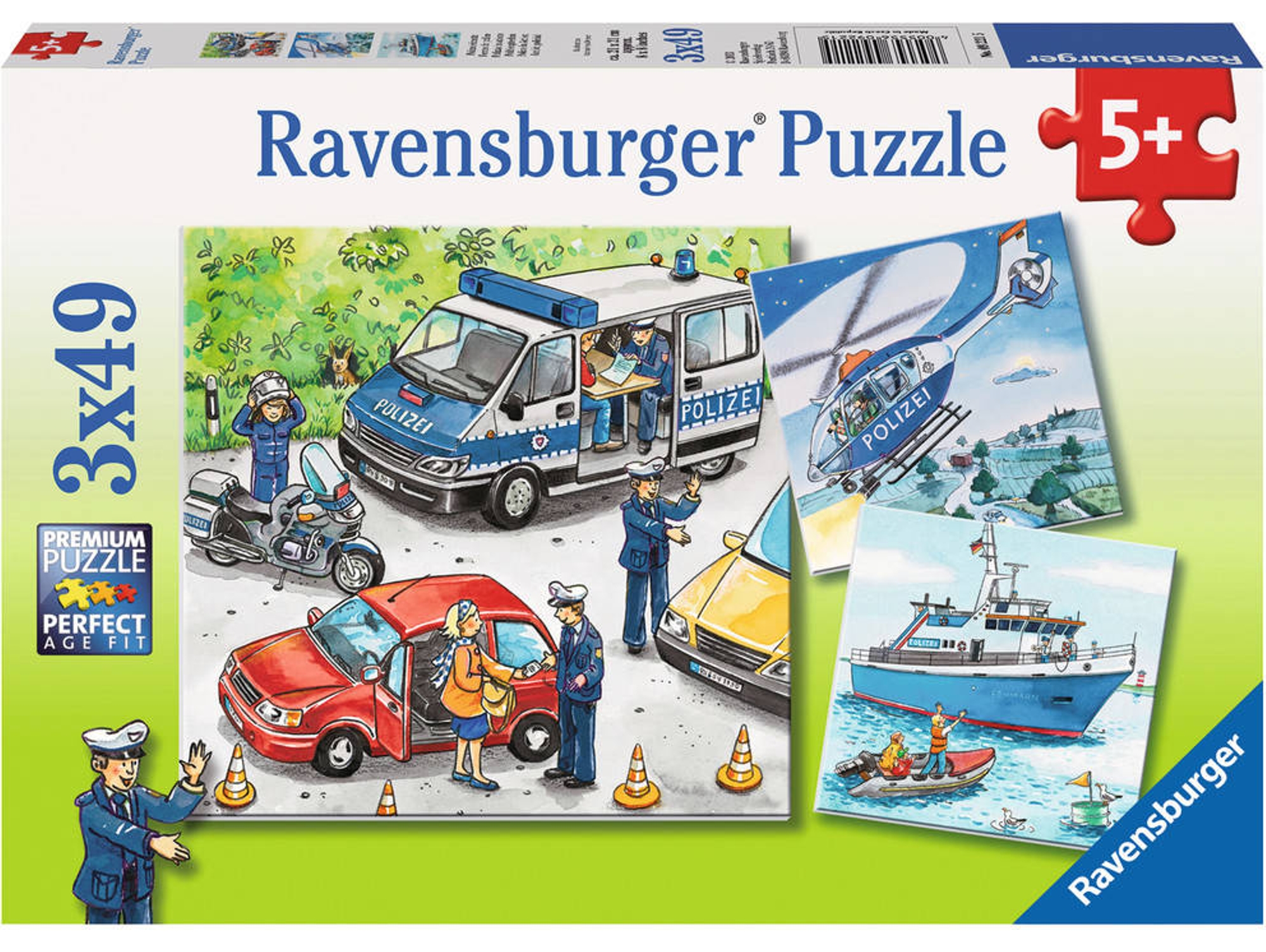 Puzzle RAVENSBURGUER Polícia (Edad Mínima: 5 - 49 Piezas)