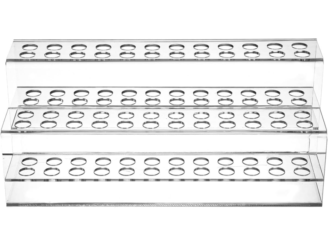 Soporte Expositor Para Rotuladores Languo De Plástico Resistente Con Amplios Compartimentos.