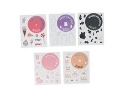 Stickers Diy Cómicas Decorativas Para Cámara Fuji Instax Mini 11 5 Patrones Diferentes Serie Animal Y Postre