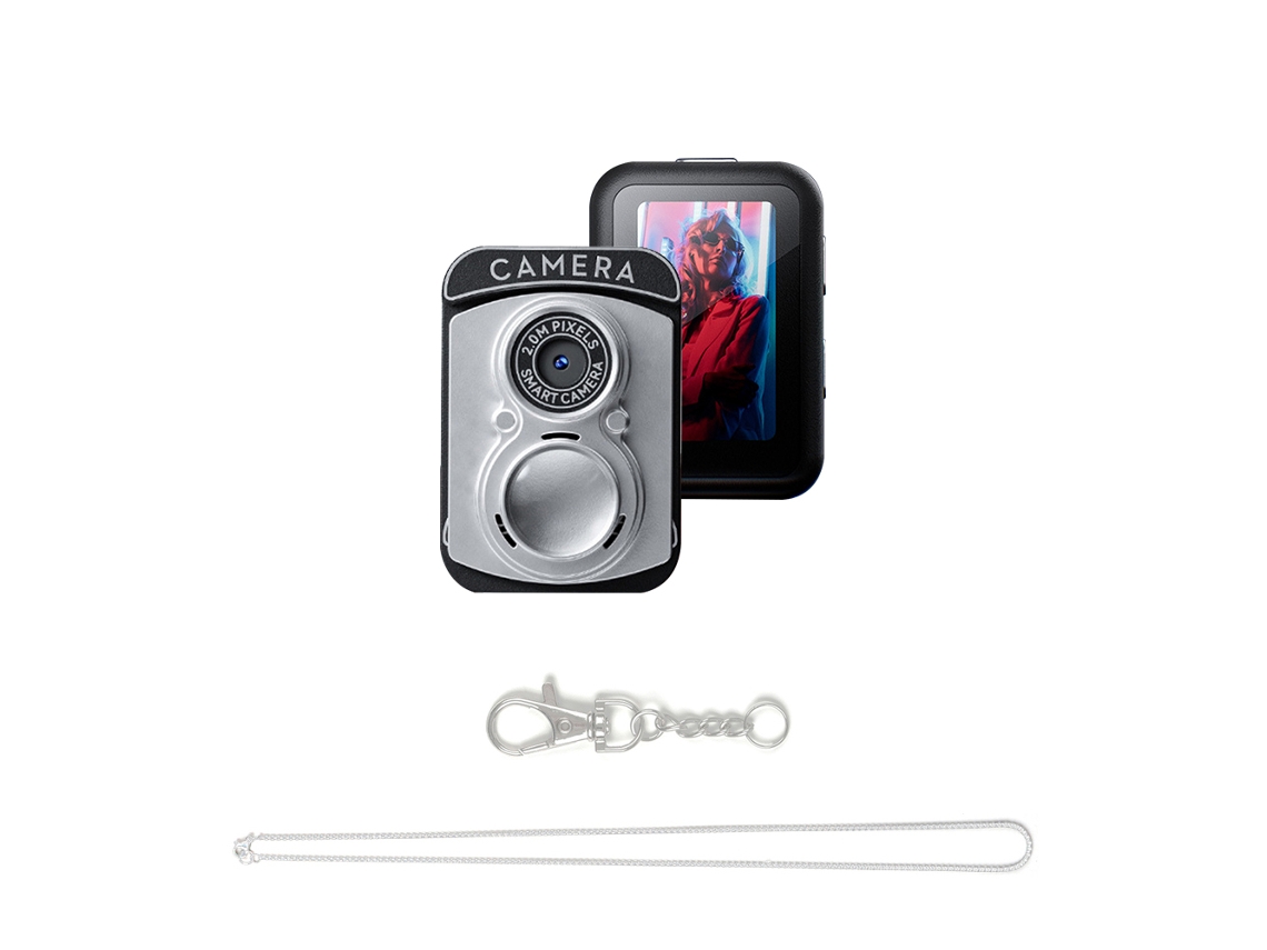 Minicámara Ccd Retro (plateada, 16 Gb) Con Pantalla, Portátil Para Interiores Y Exteriores, Ultracompacta.