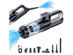 Aspiradora Portátil Inalámbrica De Mano, 2500 Mah, 18000 Pa De Succión Potente. Para El Hogar Y El Coche (negro) Czhhmart
