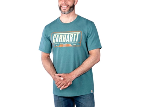 Camiseta Unisex CARHARTT Decote Redondo Heavyweight Azul (S)