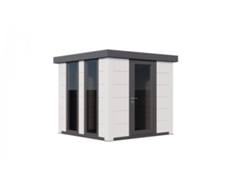 Caseta de Jardin metálica NH4 Iluminado | Blanco / Blanco | 238 x 238 - NOVO HABITAT