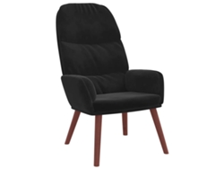 Sillón relajante Vidaxl de terciopelo negro