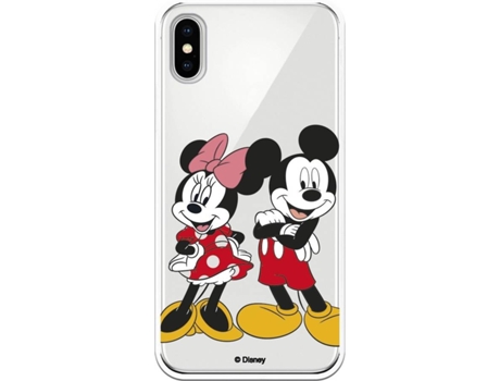 Funda Apple iPhone XS LA CASA DE LAS CARCASAS Mickey y Minnie (Transparente)