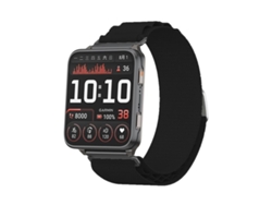 Bracelete Para Garmin Venu X1 - Nylon - Alpine Loop - Fivela G - Cabeça De Metal Preta