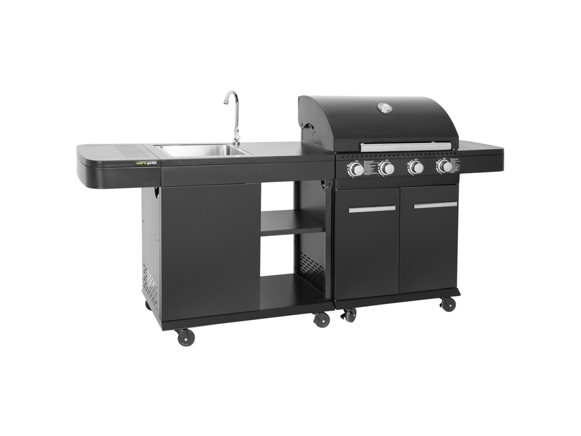 COOK'IN GARDEN Cocina Exterior Modular Fyra 4 Quemadores