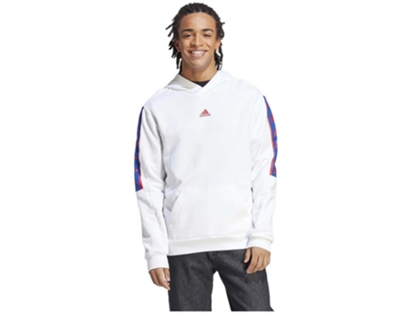 Sudadera de Hombre ADIDAS Capucha Blanco (M)