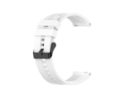 Correa de silicona negra con hebilla para Huawei Watch GT 3 de 42 mm y 20 mm (blanca)