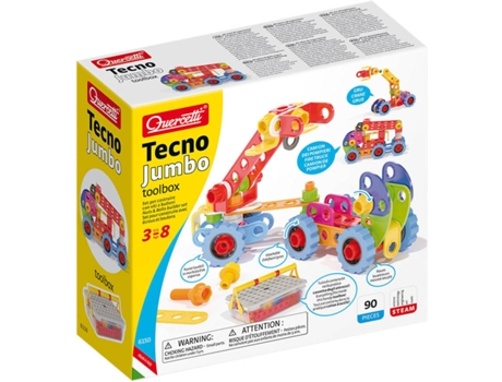 Juego Educativo QUERCETTI Building Tecno Jumbo Caja Herramientas 84 pz (Edad Mínima: 3 Años - 33,5 x 31 x 12,7 cm)