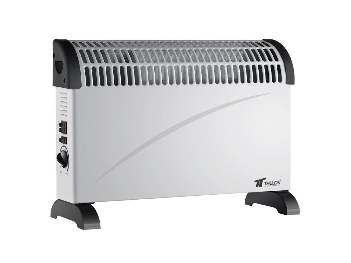 Calefactor Convector con Turbo Ventilador 2000W de Potencia Mantén tu hogar cálido y confortable con este calefactor convector de 2000W de potencia y THULOS