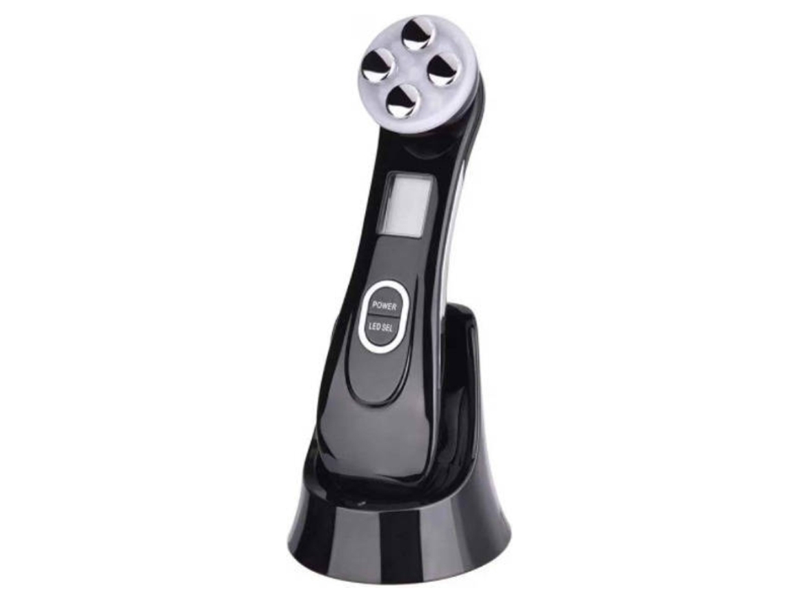 Rejuvenecimiento facial con luz LED fotonic, radiofrecuencia RF, mesoterapia facial, Yemaesre negro